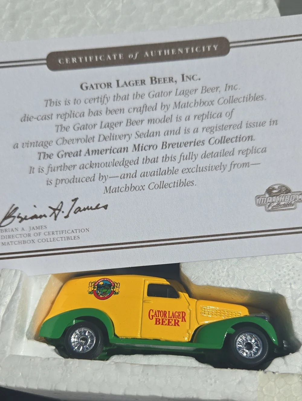 1996 Matchbox Micro Breweries Diecast Set 4 NIB Complete Vintage (BIN 010)